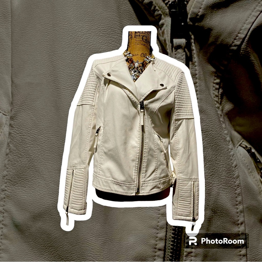 Philosophy White moto jacket